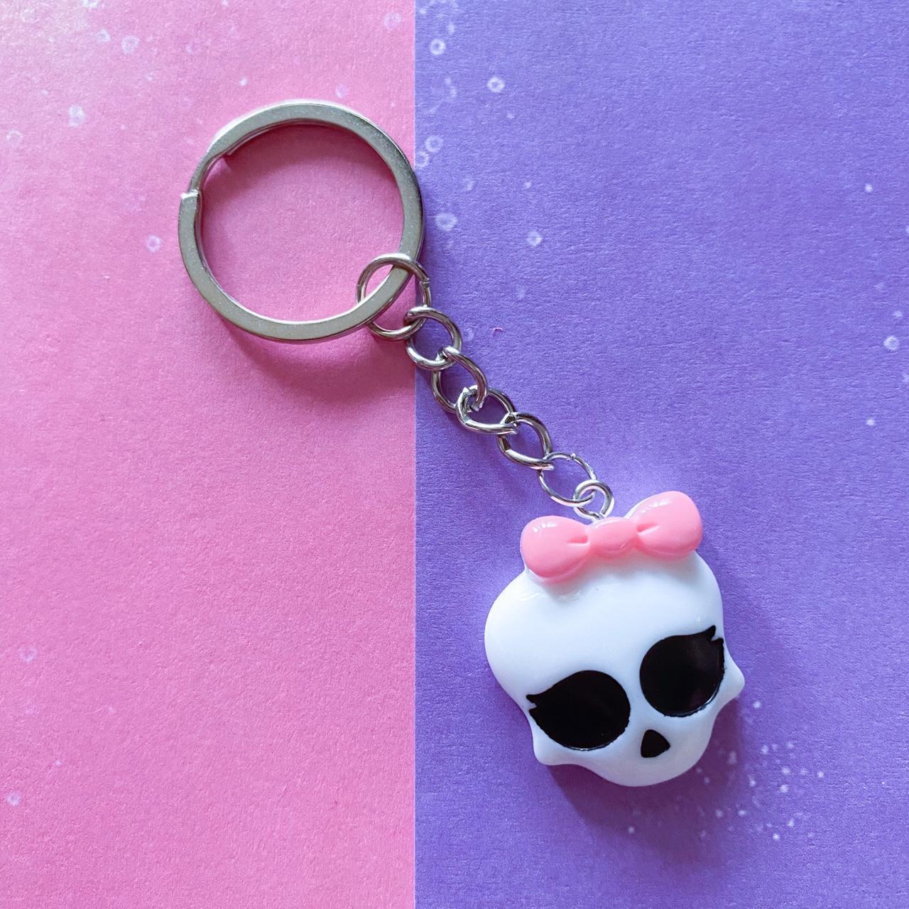 Adorable Handmade Monster High Skull Keychain! 🖤🎀 ~ - Depop