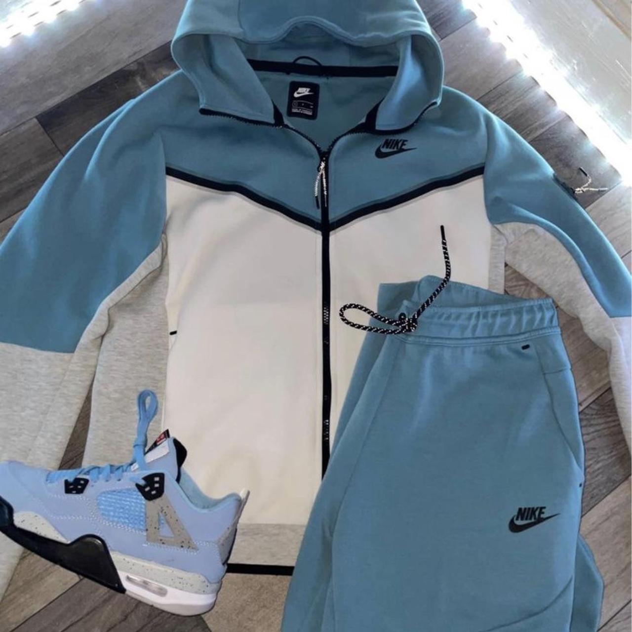 Nike tech fleece baby blue (new season) Jacket xl... - Depop