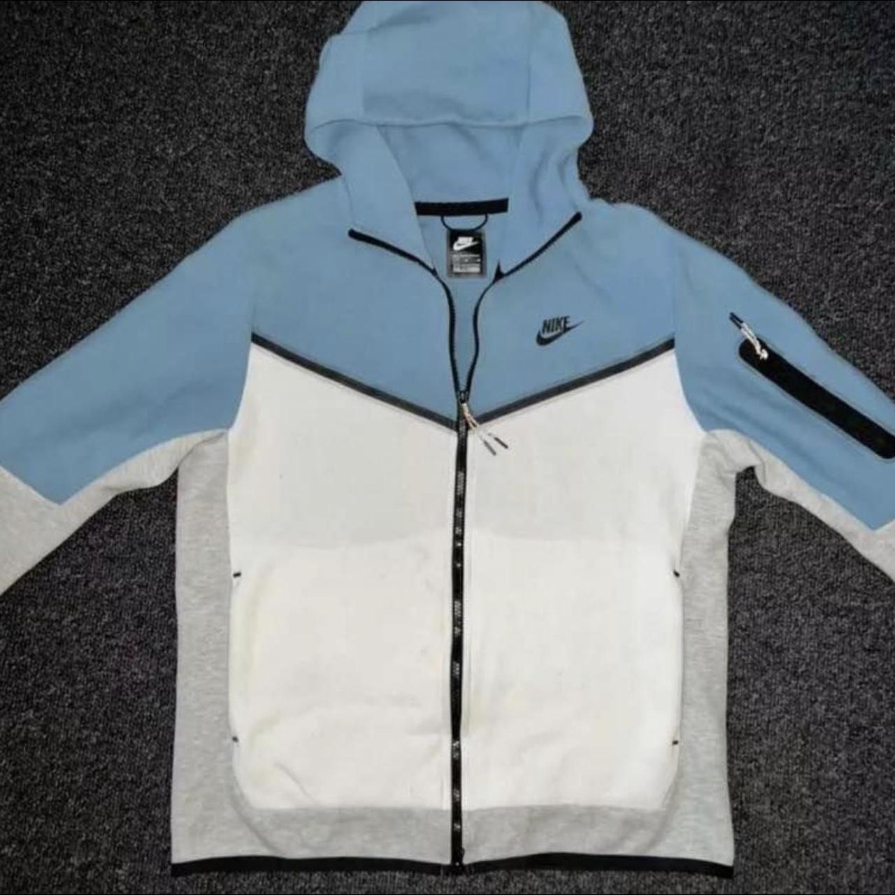 Nike tech fleece baby blue (new season) Jacket xl... Depop