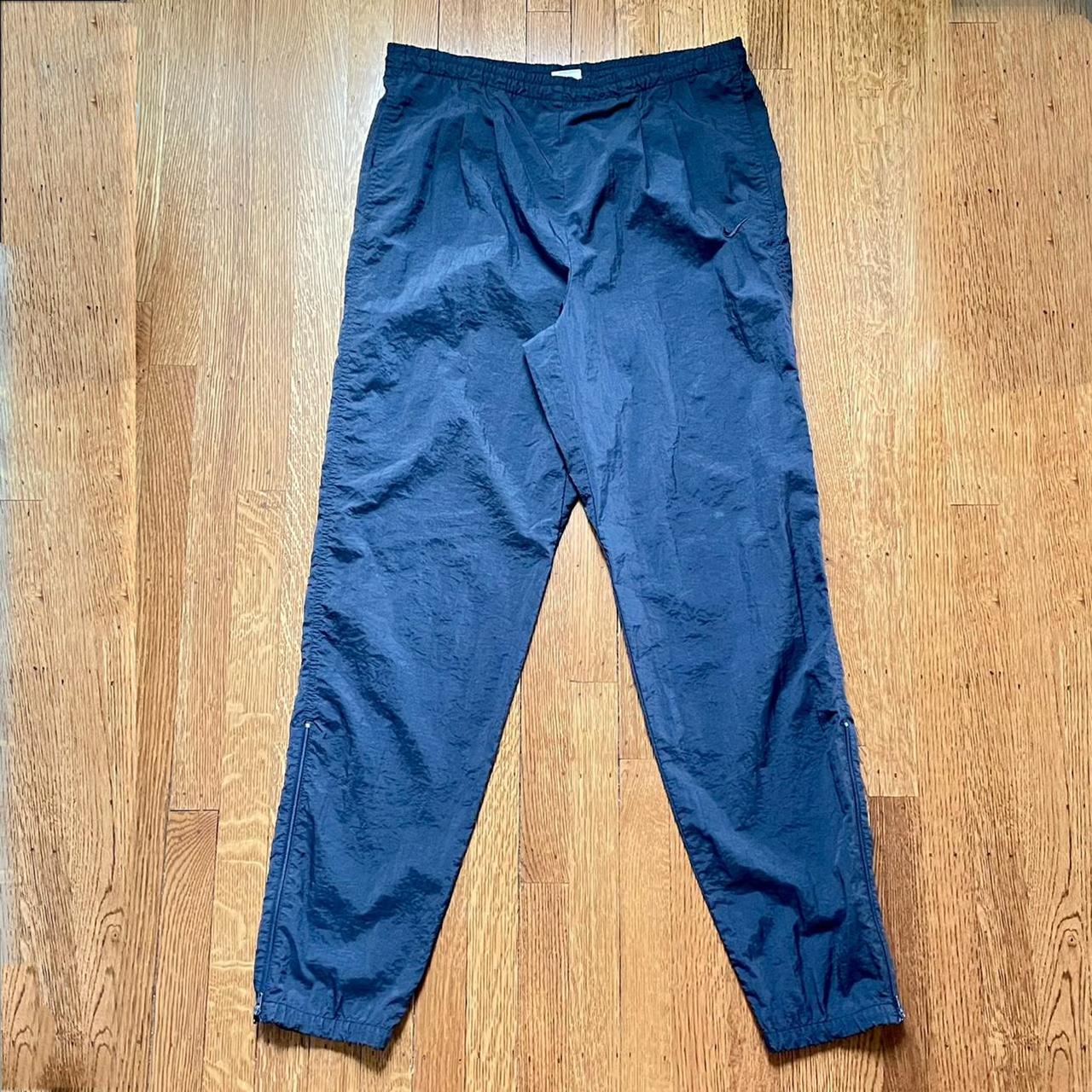 Vintage Nike track pants 90s / nylon / tonal Size:... - Depop