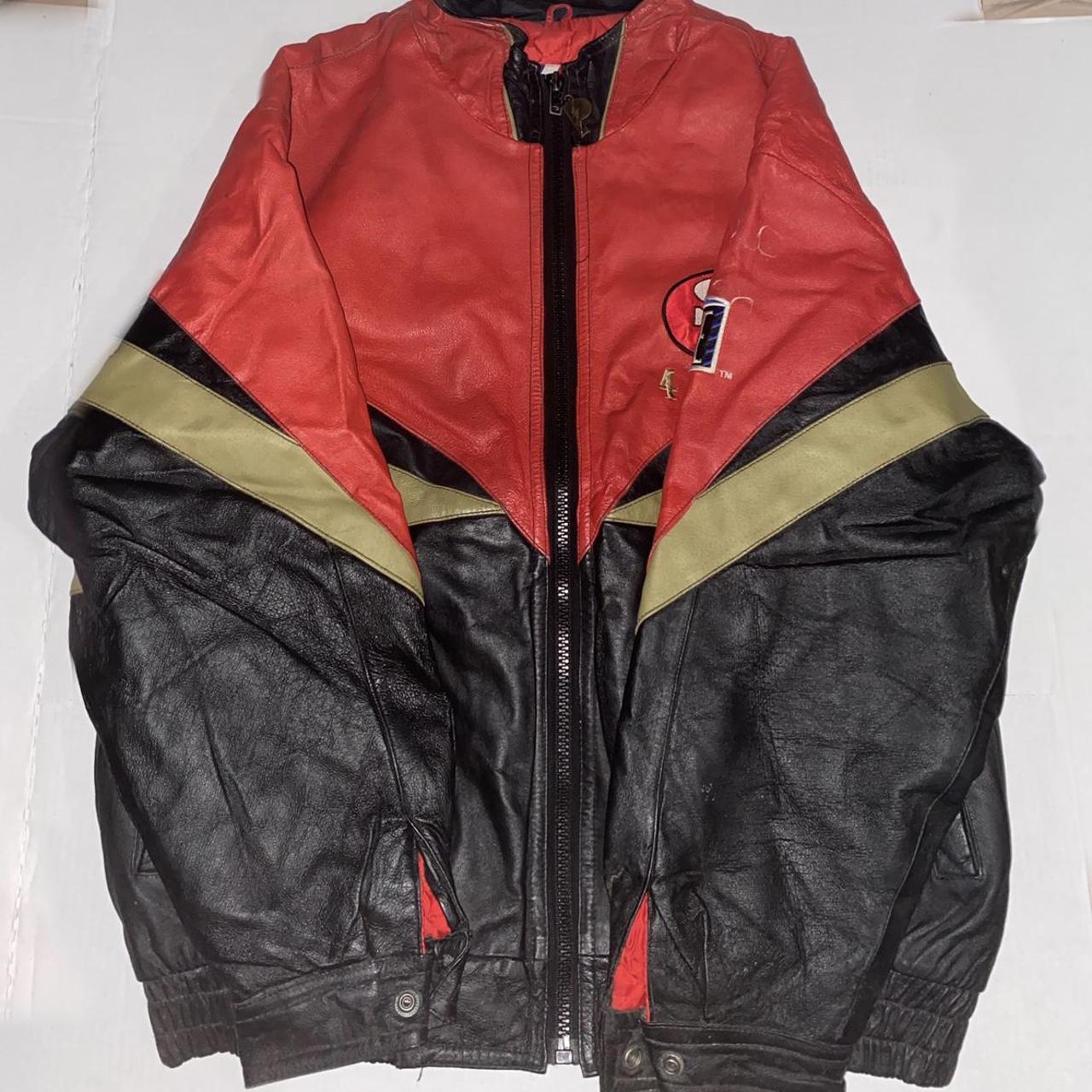 San Francisco 49ers Black White Bomber Leather Jacket - Maker of Jacket