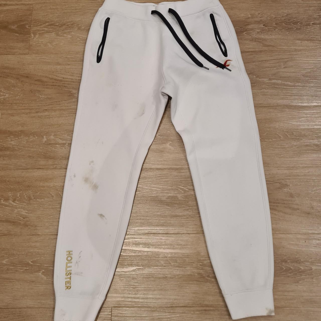 Hollister Co. Men's White Joggerstracksuits Depop
