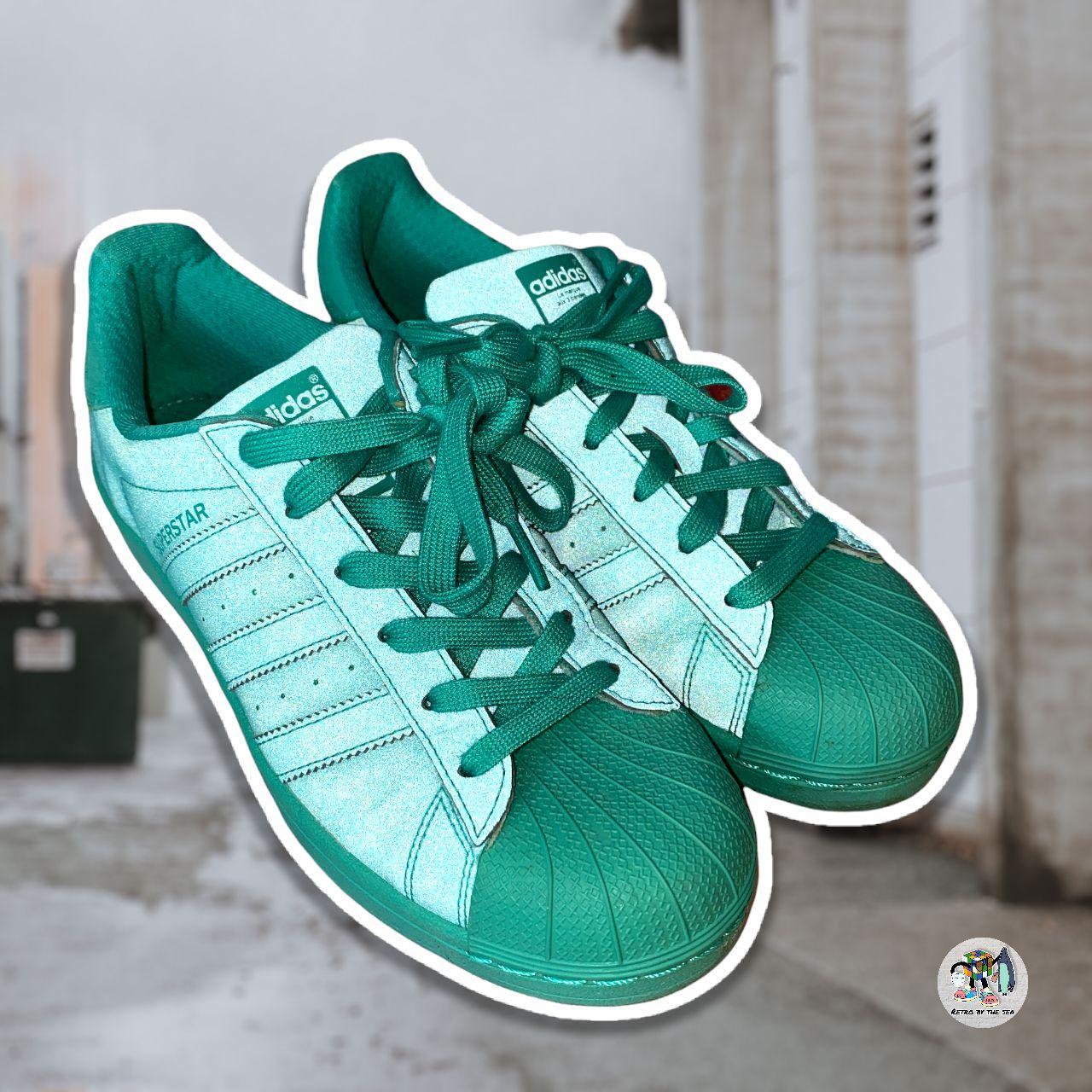 Adidas SuperStar Reflective Adicolor Shock Mint... - Depop