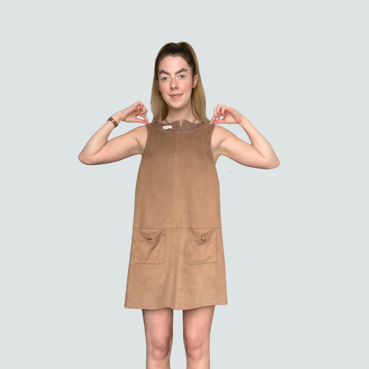 Faux suede 2024 pinafore dress