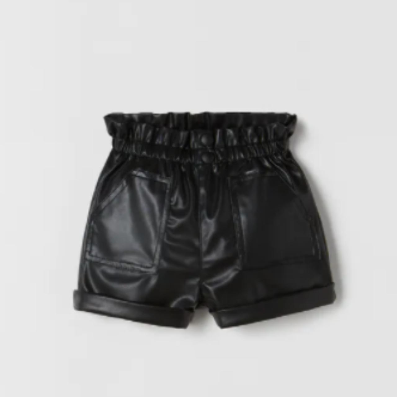 Zara High Waisted Faux Leather Shorts, Zara