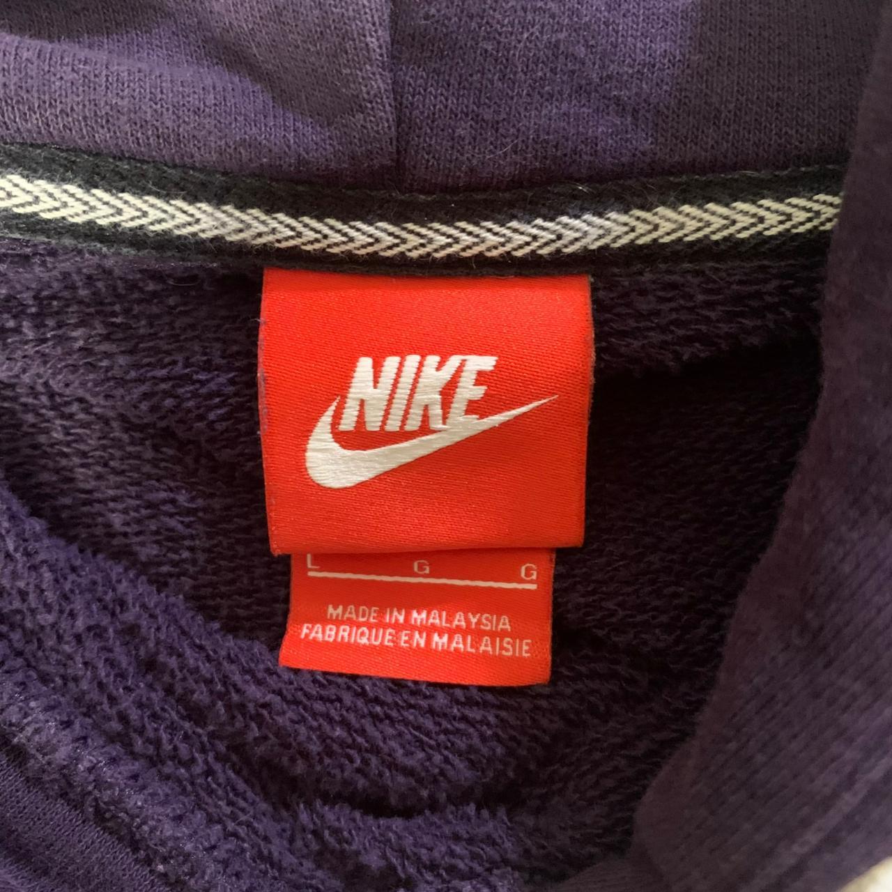 Nike Purple Pullover Hoodie Sweatshirt Spell Out Big... - Depop