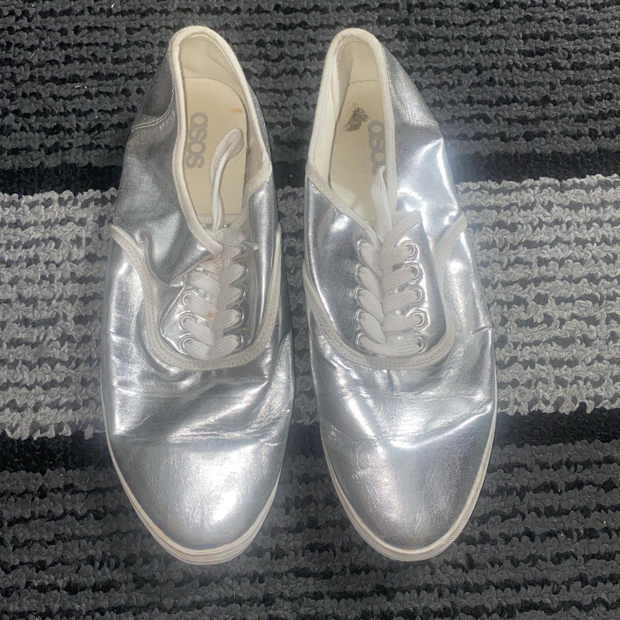 asos silver shoes