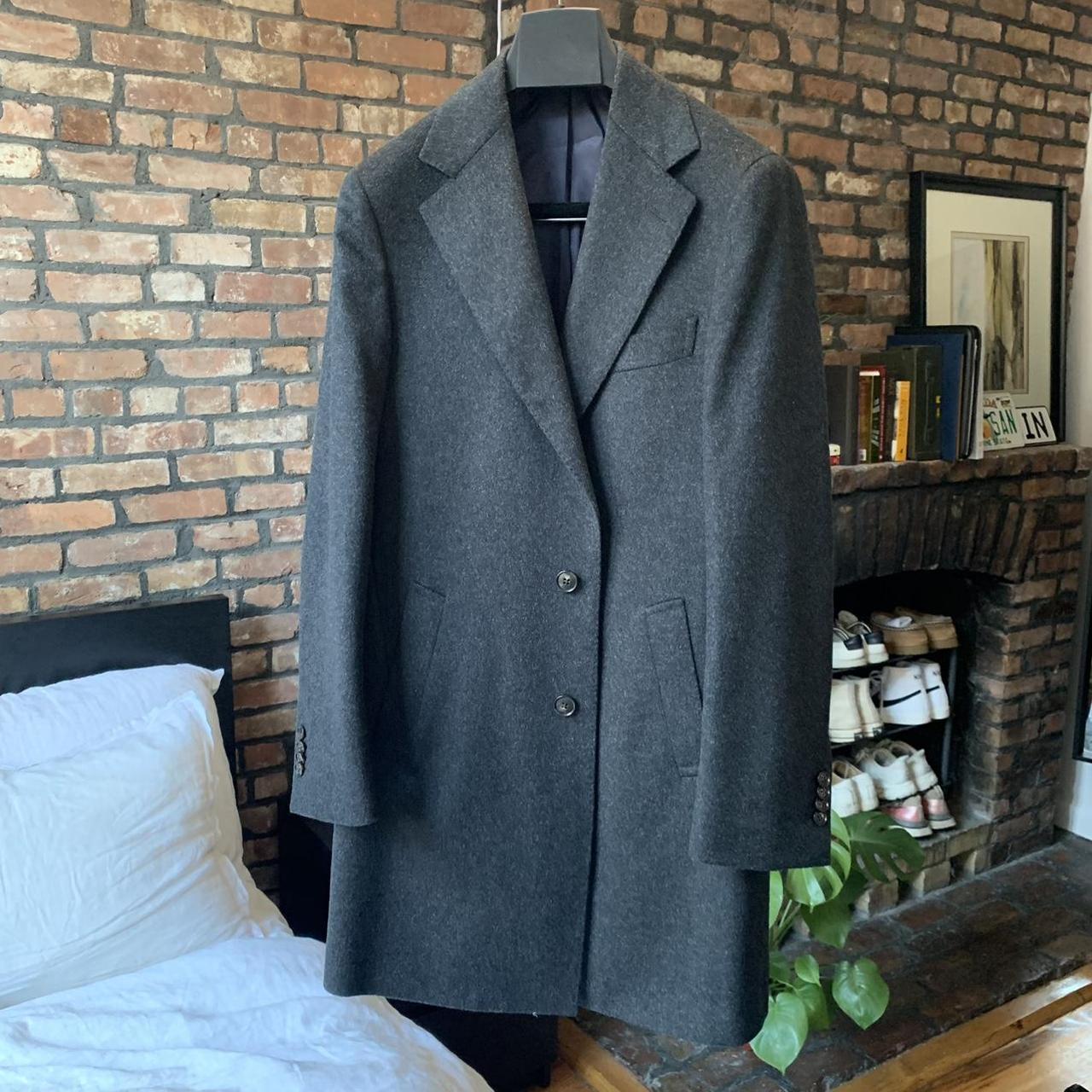 Suit Supply Size 48 Pure Wool Overcoat in Dark Grey - Depop