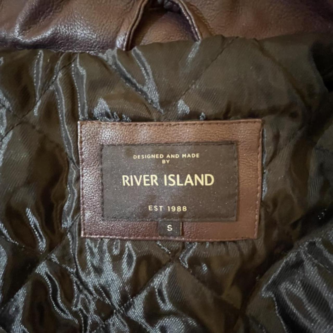 River Island Men's Burgundy Jacket | Depop