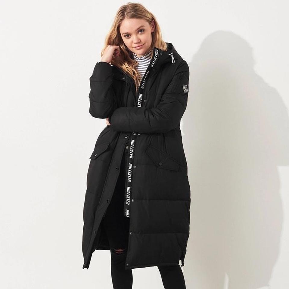 hollister longline puffer parka
