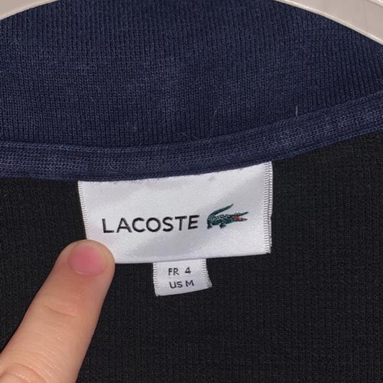 Lacoste quarter zip black Size medium, fits a small... - Depop