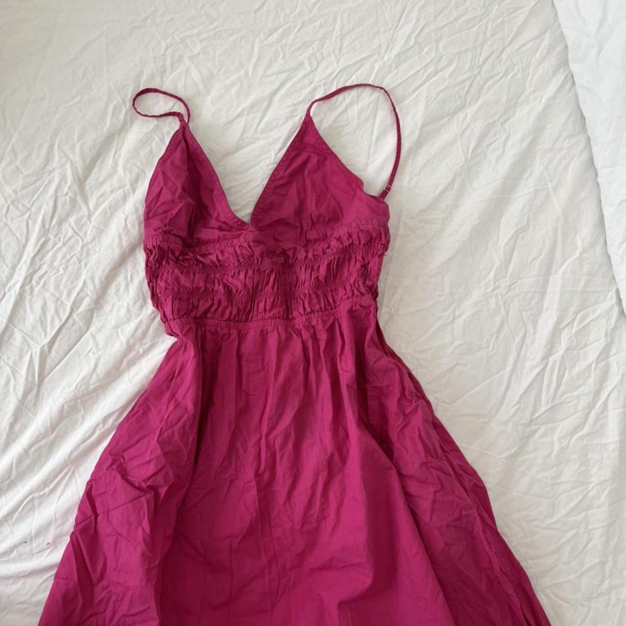 Gorgeous zara pink midi dress. Perfect for vacay,... - Depop