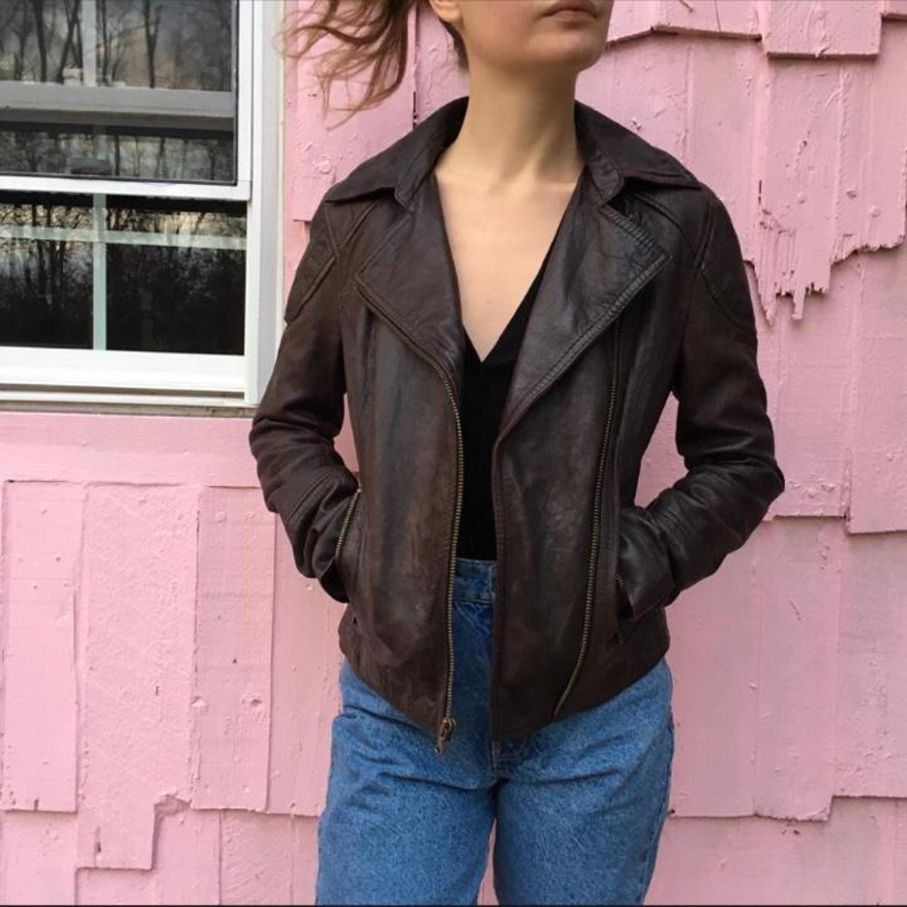 black rivet leather moto jacket