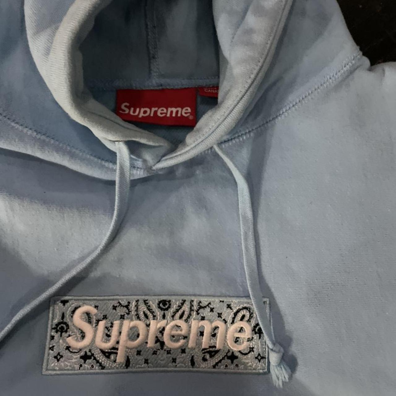 Supreme Bandana Box Logo Hooded Sweatshirt 'Light... - Depop