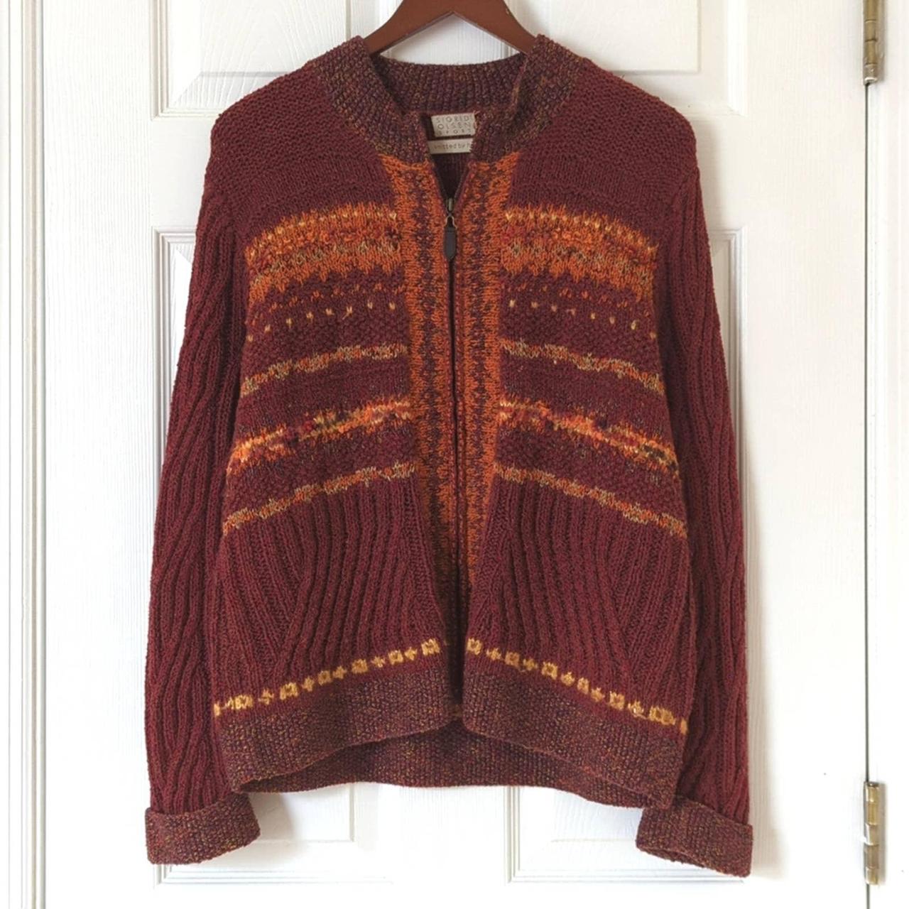 Sigrid Olsen Sport Y2K Vintage Knitted By Hand Full... - Depop