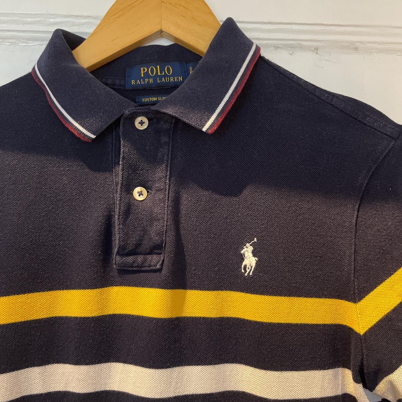 Polo Ralph Lauren Men's Navy and Burgundy Polo-shirts | Depop