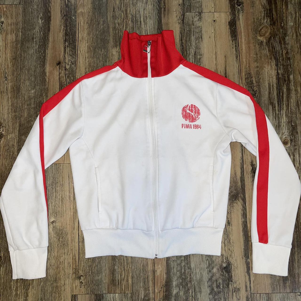 puma white with red stripe