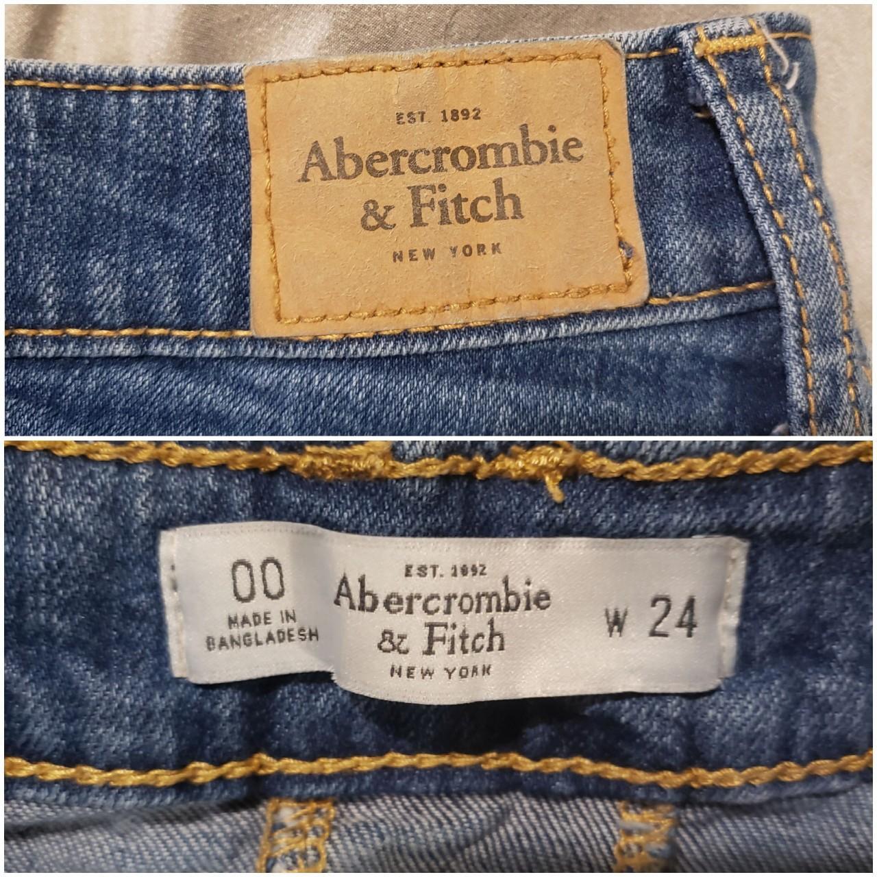 Abercrombie & Fitch Women's Blue and Yellow Skirt (3)