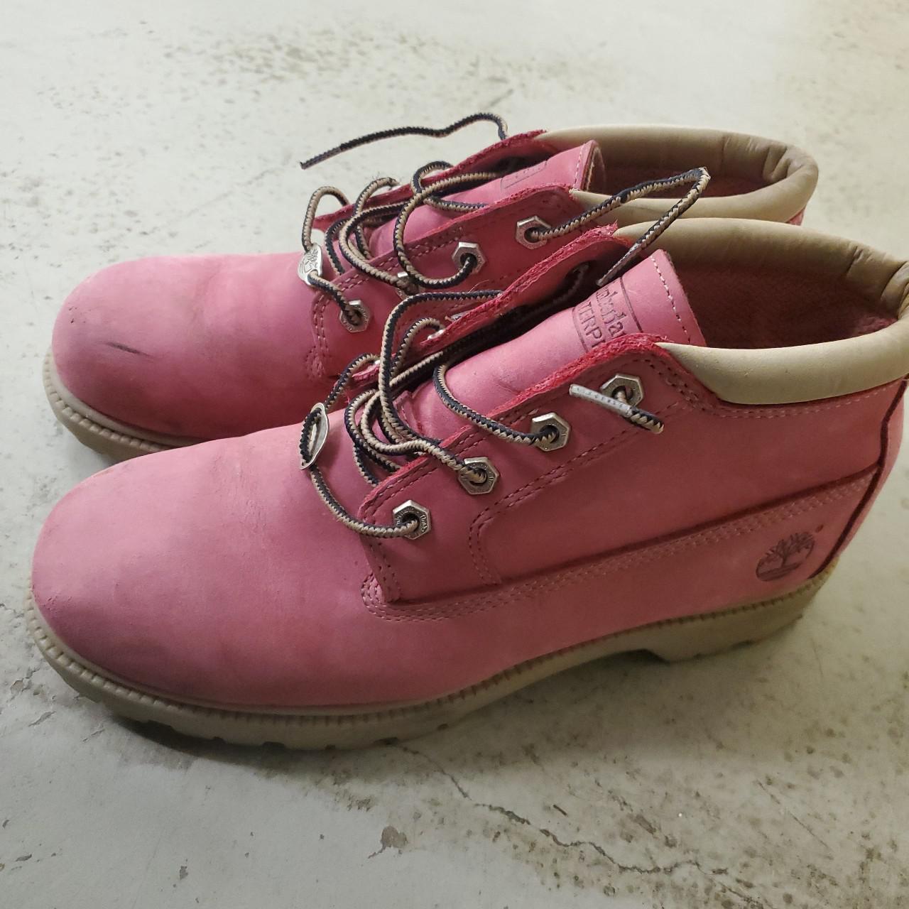 tall pink timberland boots