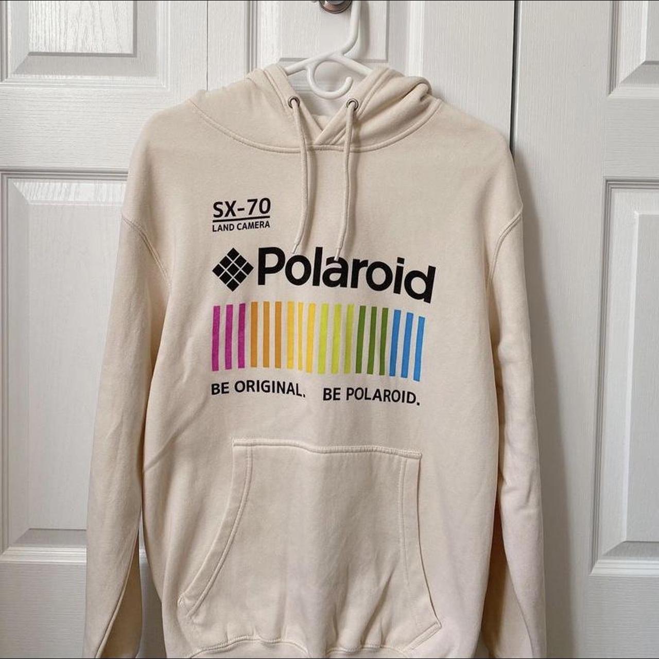 Urban Outfitters beige men s Polaroid hoodie So. Depop