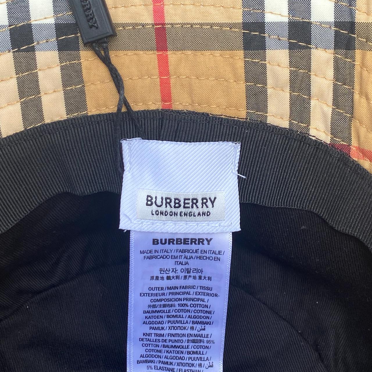 Burberry Men's Brown and Cream Hat Depop