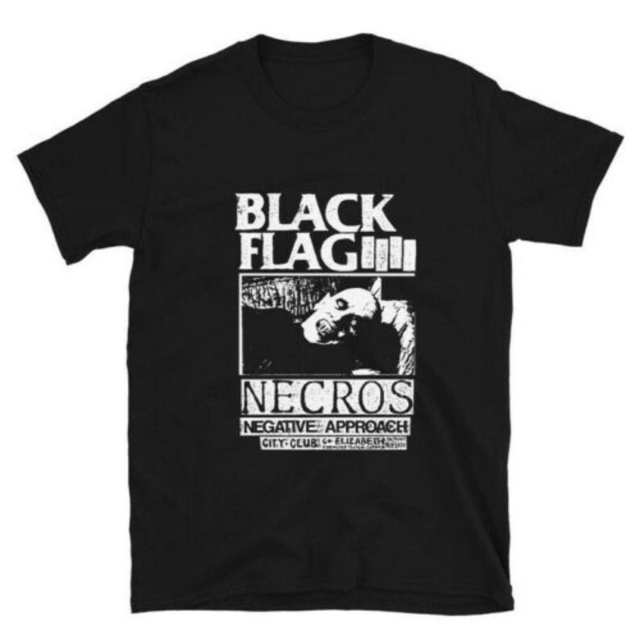 Black Flag Band Unisex T Shirt Funny Black Cotton Depop