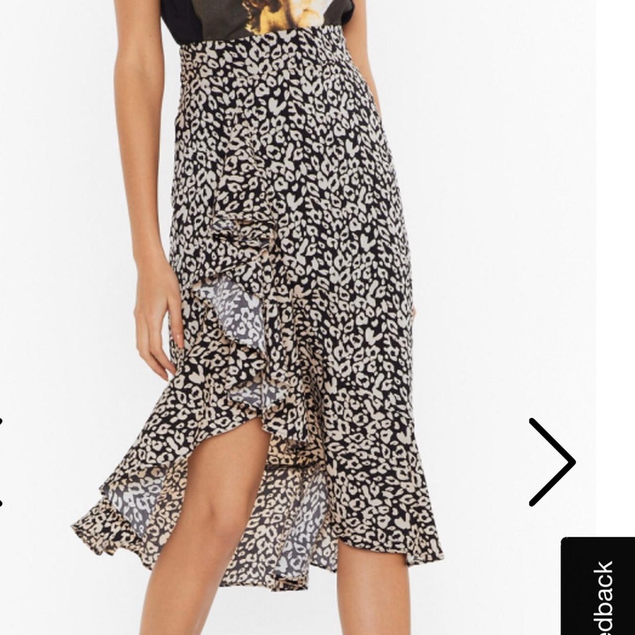 Leopard midi offers skirt missguided