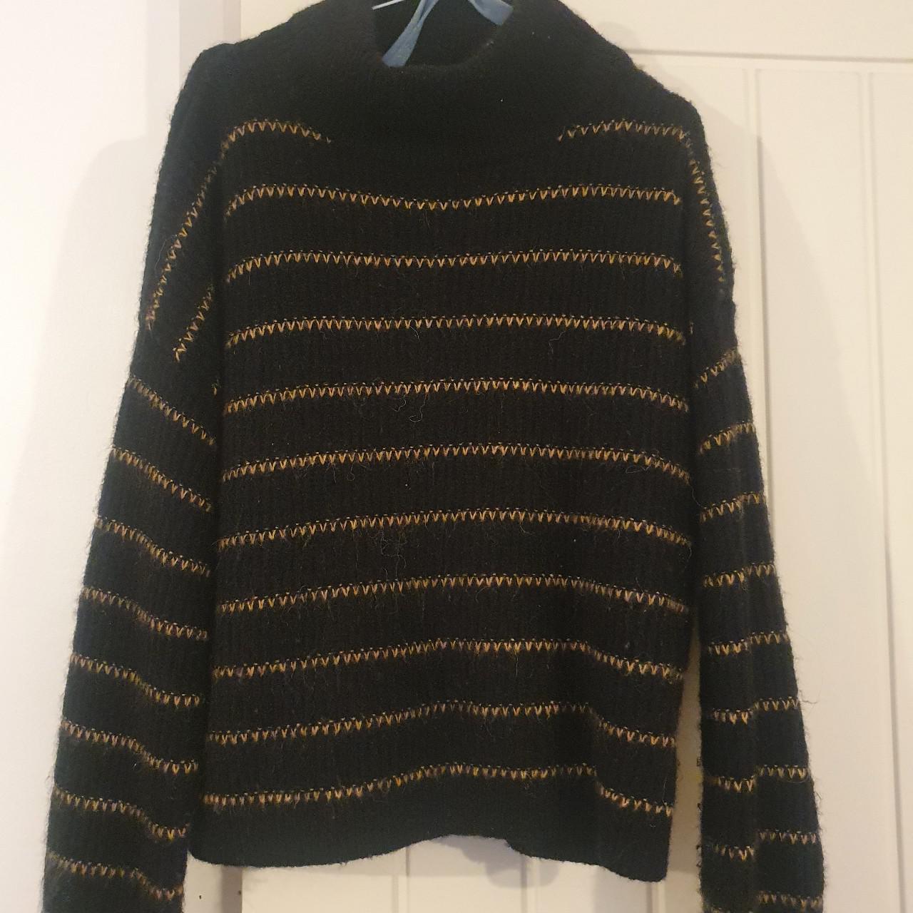 Reiss Alpaca and wool blend jumper with zip... - Depop