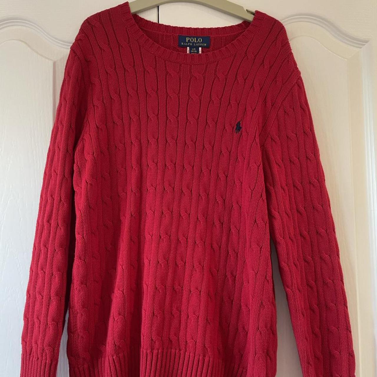 Ralph Lauren Men's Red Jumper | Depop