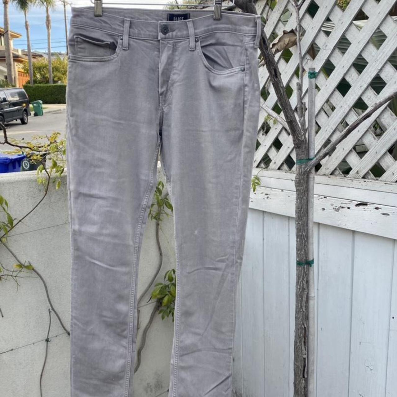 PAIGE Men's Grey Jeans Depop