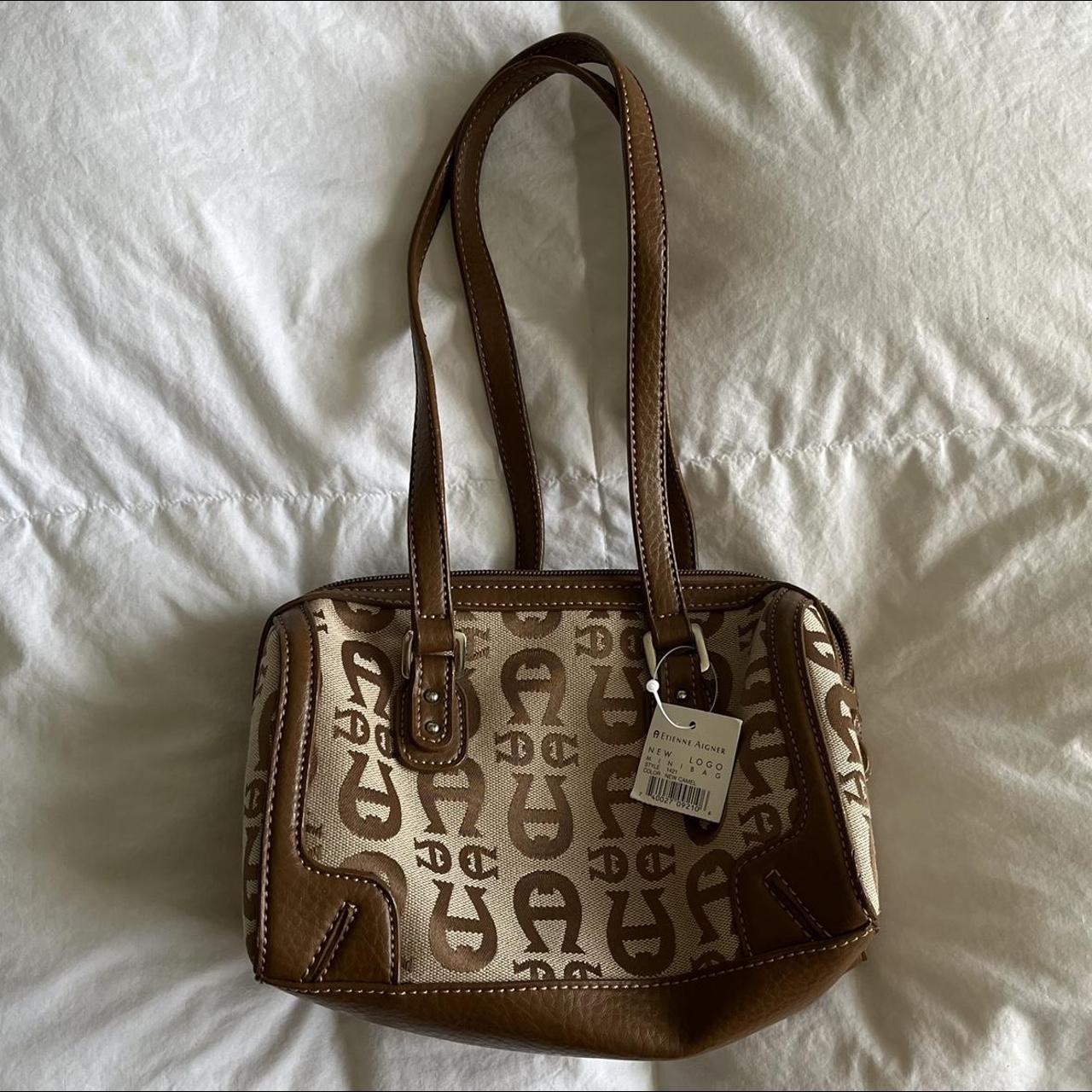 Etienne Aigner New Logo Brown Tan Mini Bag New with Depop