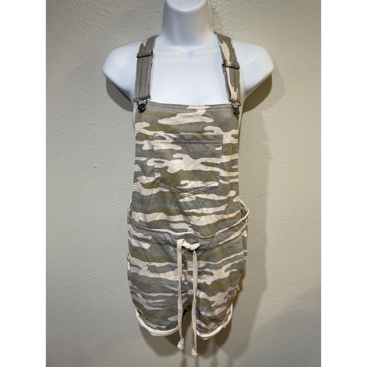 camo overalls women's shorts