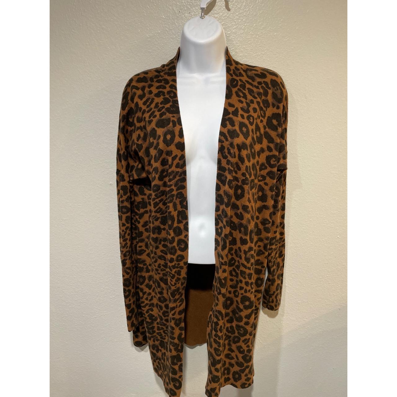 Sanctuary M Lenox Animal Print Open Front Duster