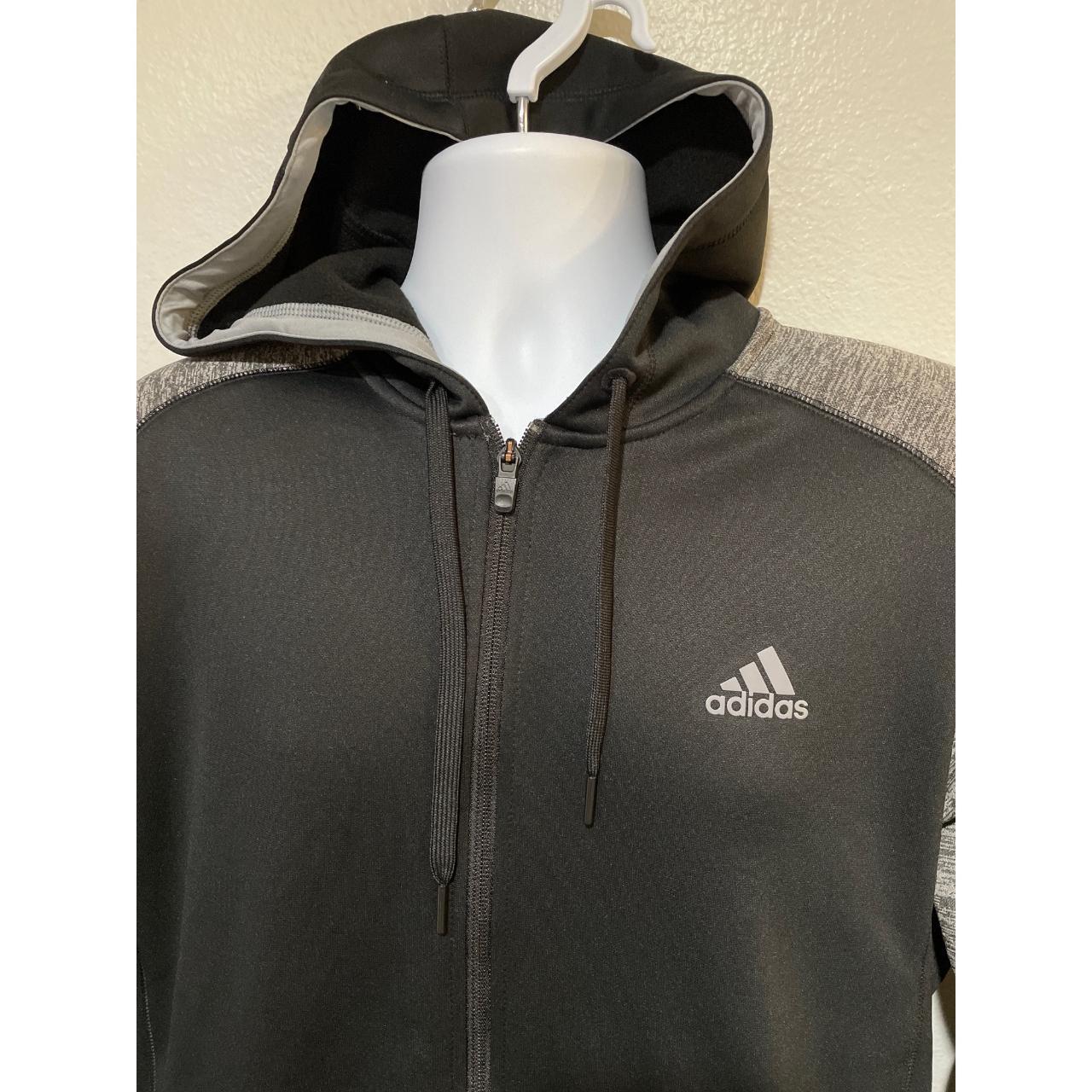 Adidas Lg Full Zip Hoodie Sweatshirt Men’s size... - Depop