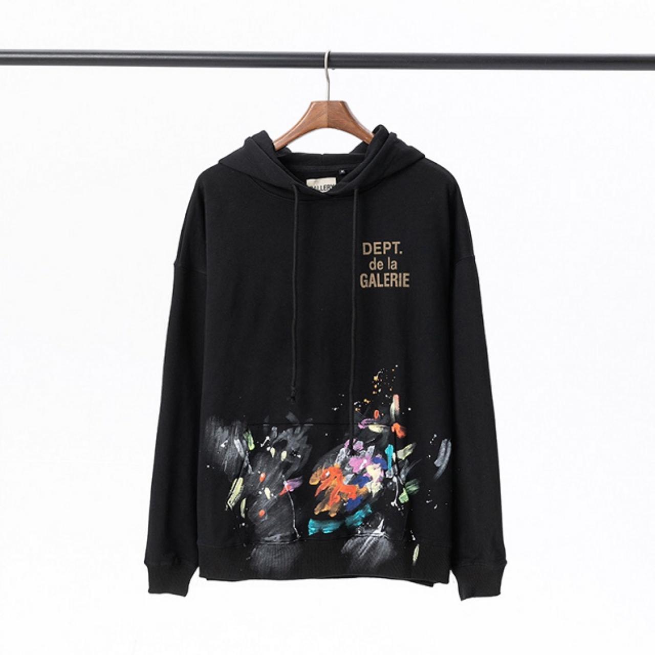 Gallery Dept Hoodie Hand Painted Graffiti Splash Ink...