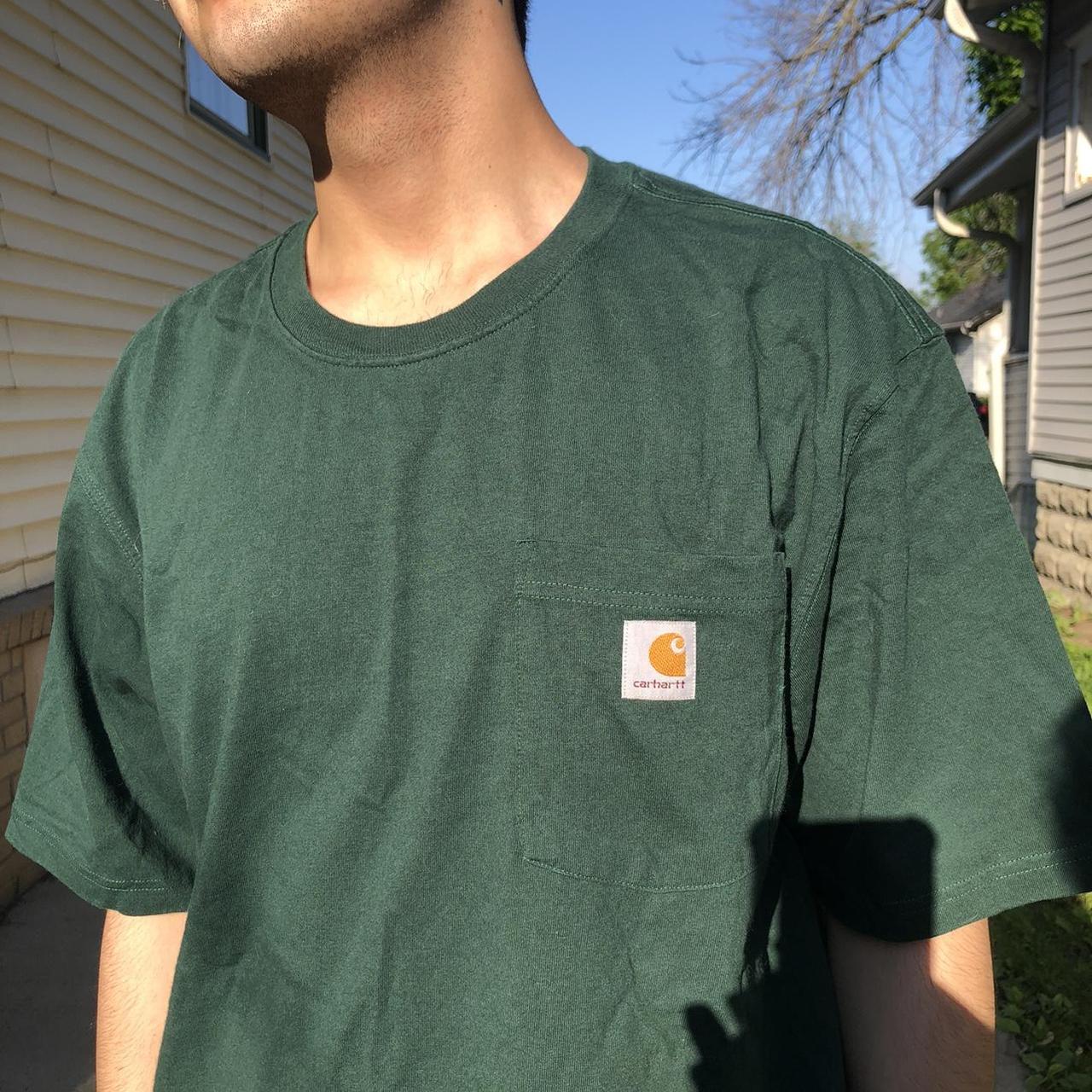 Carhartt Men's Green T-shirt | Depop