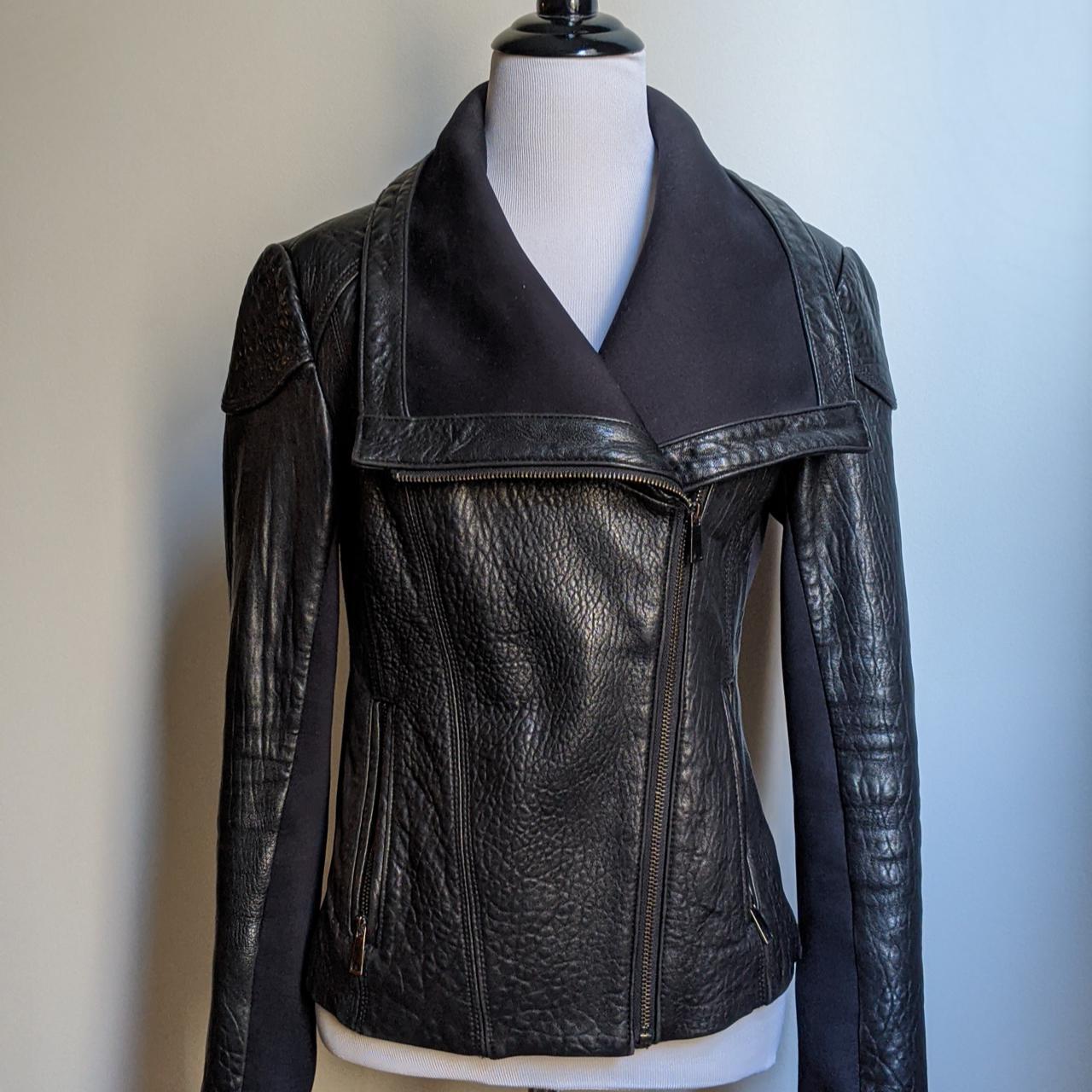 100% Geniune Leather Black Moto Style Leather Jacket... - Depop