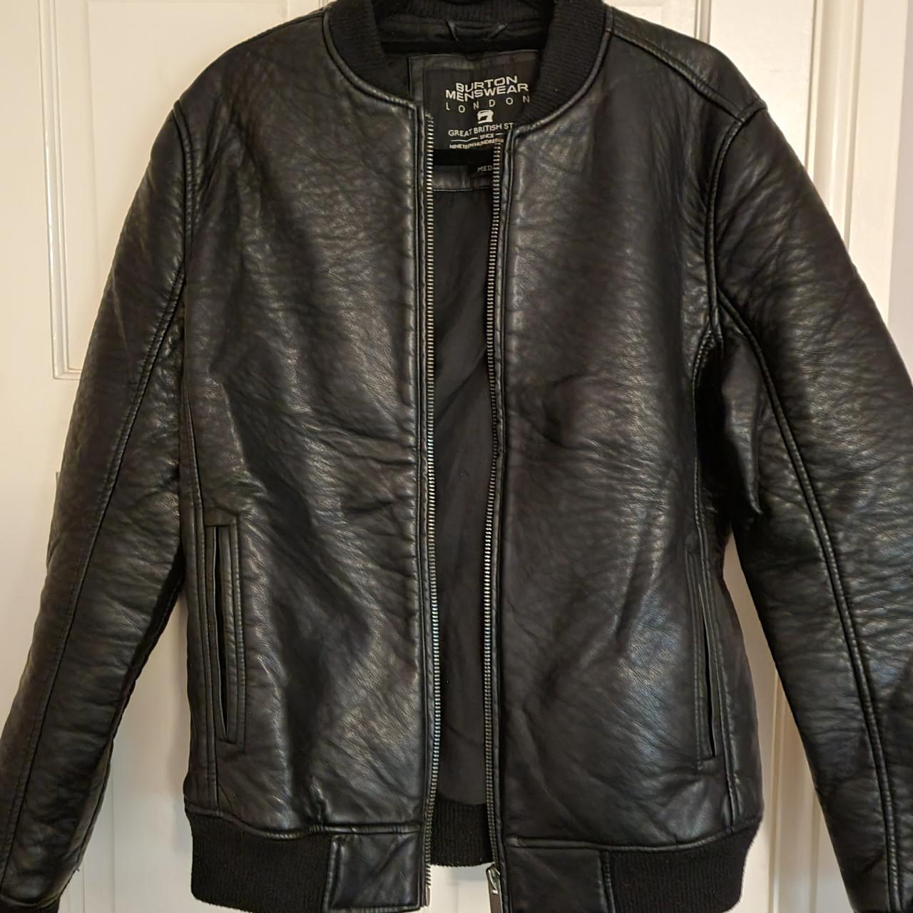 Mens leather jacket - Depop