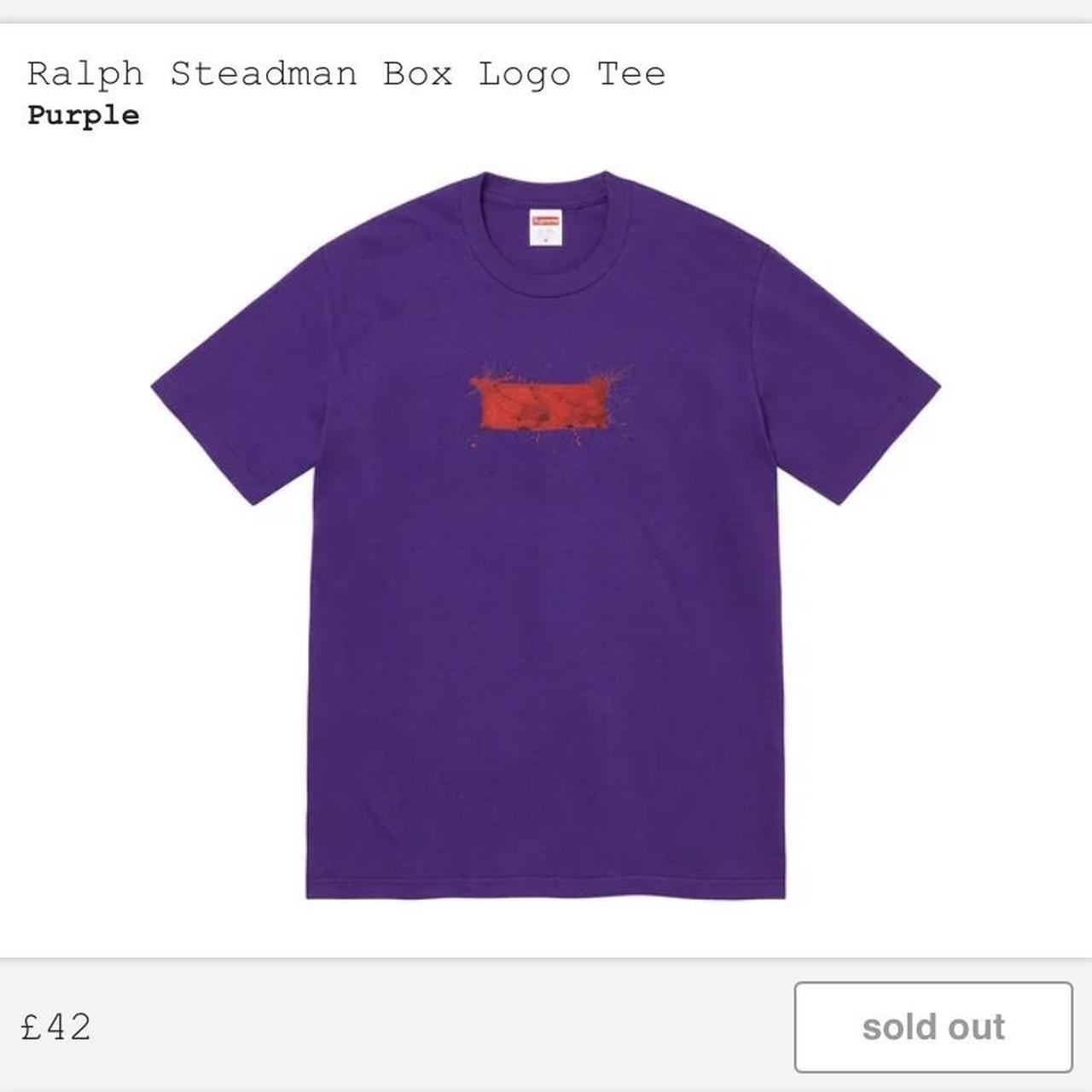 Supreme Ralph Steadman Box Logo Tee Purple &... - Depop