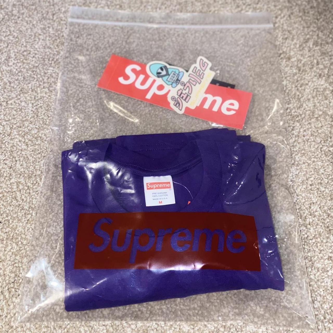 Supreme Supreme Purple on Red box logo tee