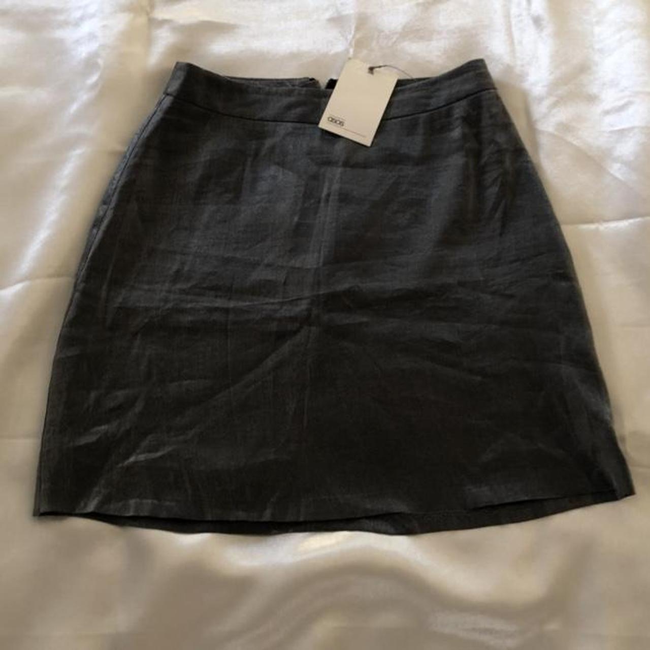 ASOS Women's Grey and Silver Skirt | Depop