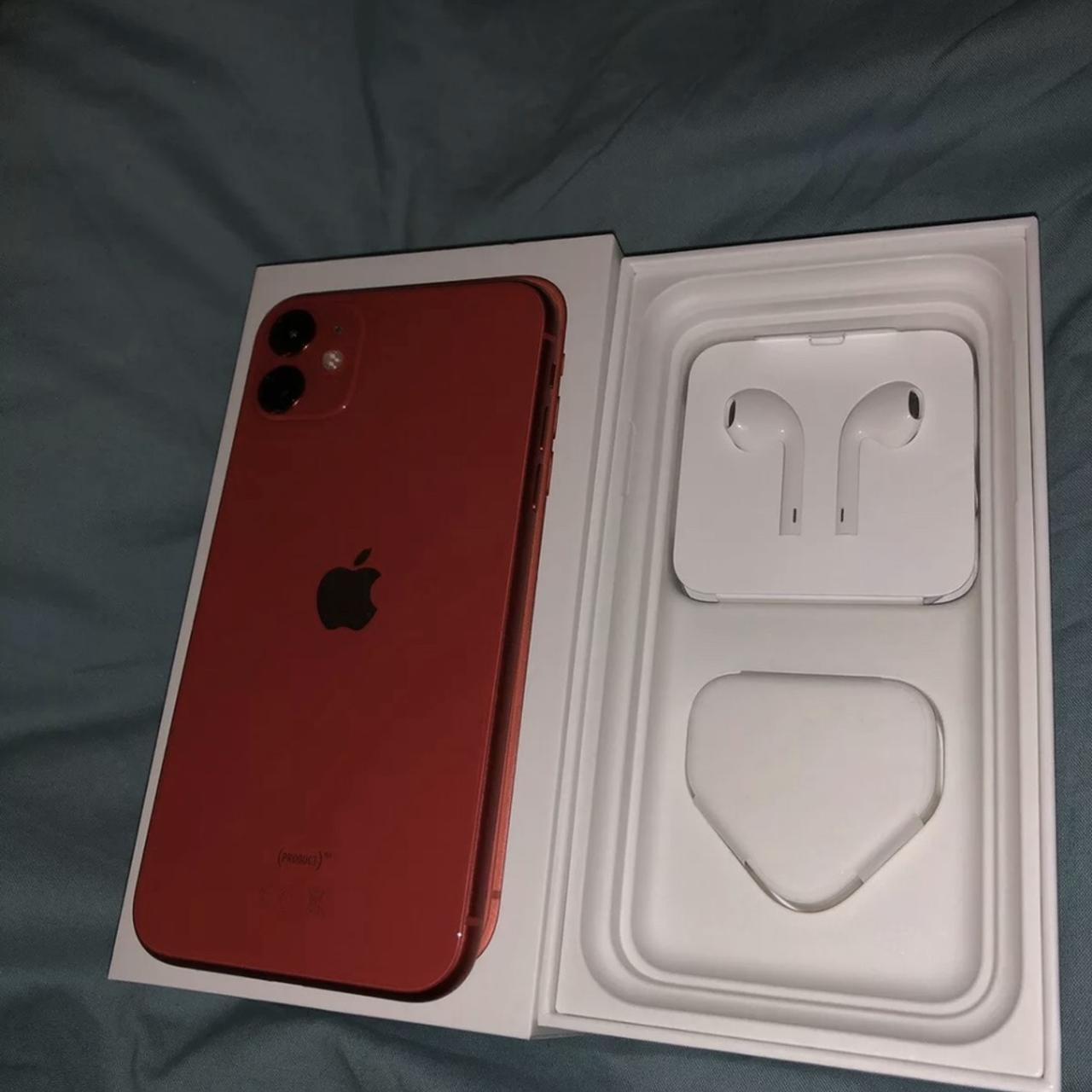 Iphone 11 Red 64GB Unlocked Has never been used,... - Depop