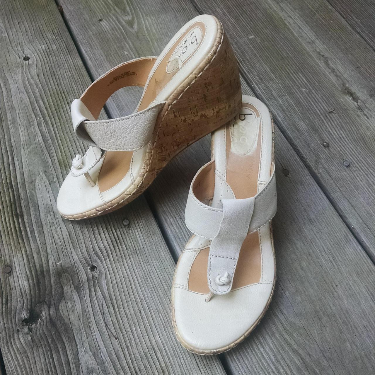 Boc white sale wedge sandals