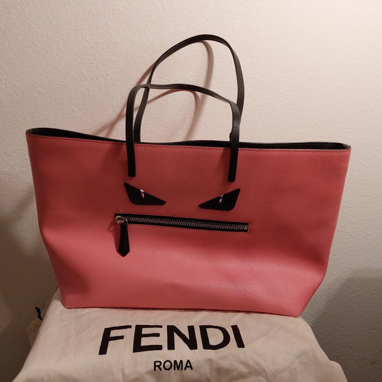 Fendi tote!!! This Fendi monster pink roll bag is - Depop