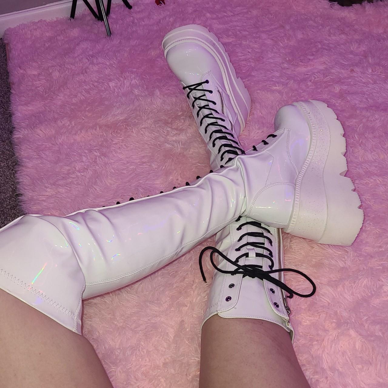 demonia velvet boots