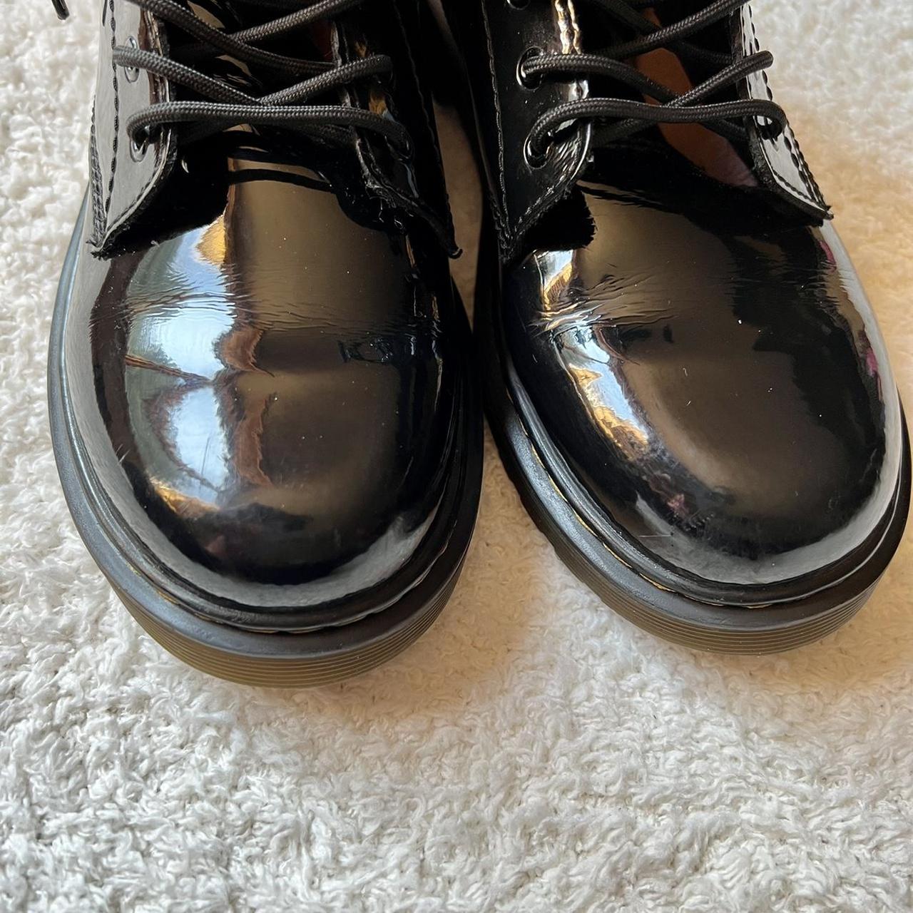 Dr. Martens Black Patent Leather Lace Up 1460 Combat... - Depop