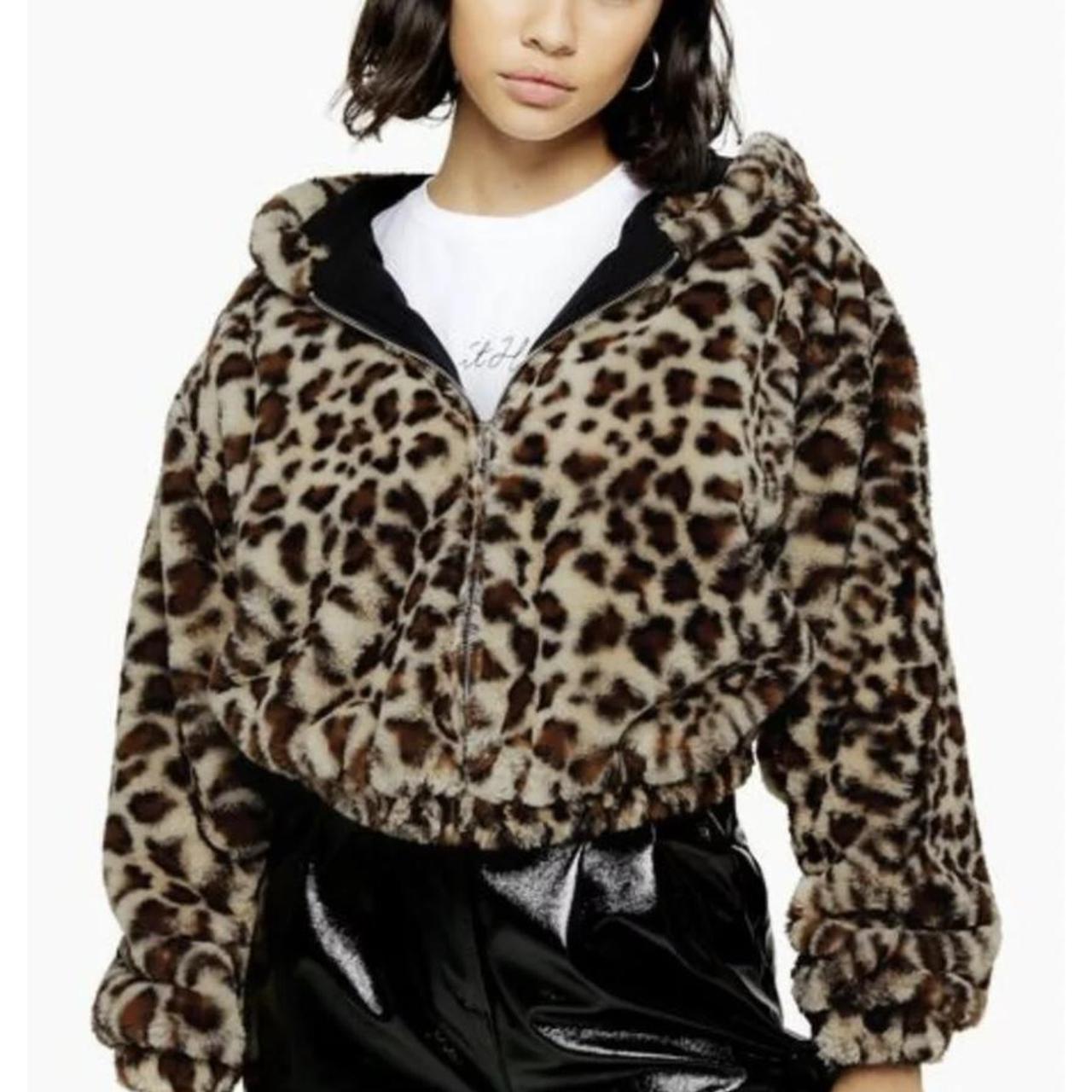 Faux fur hoodie clearance topshop