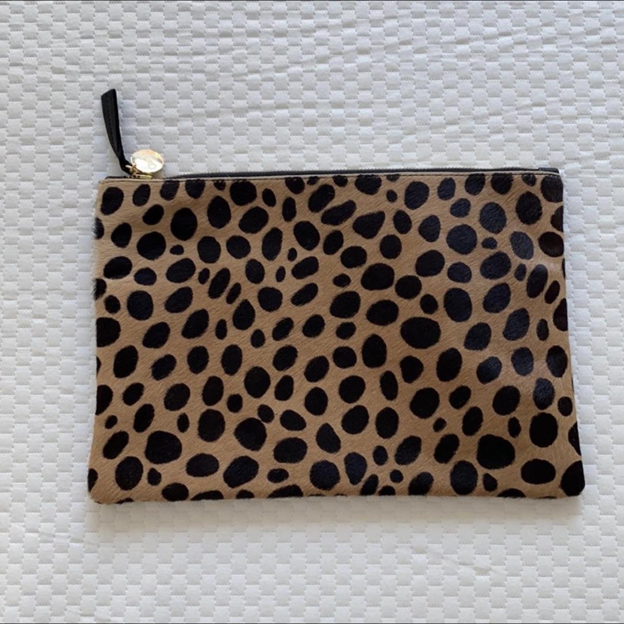 Clare V. Flat Clutch in Leopard Hair