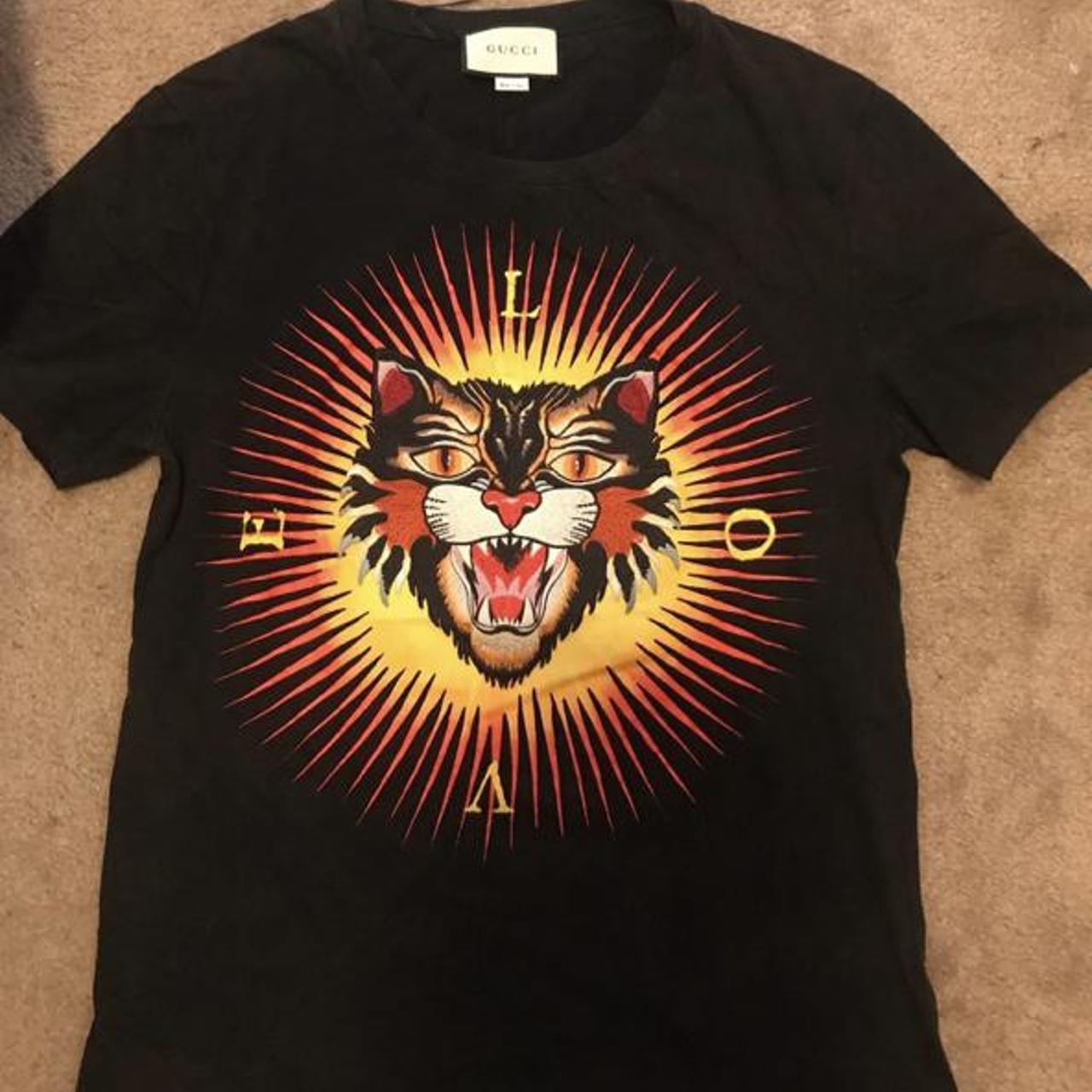 Gucci angry cat clearance shirt