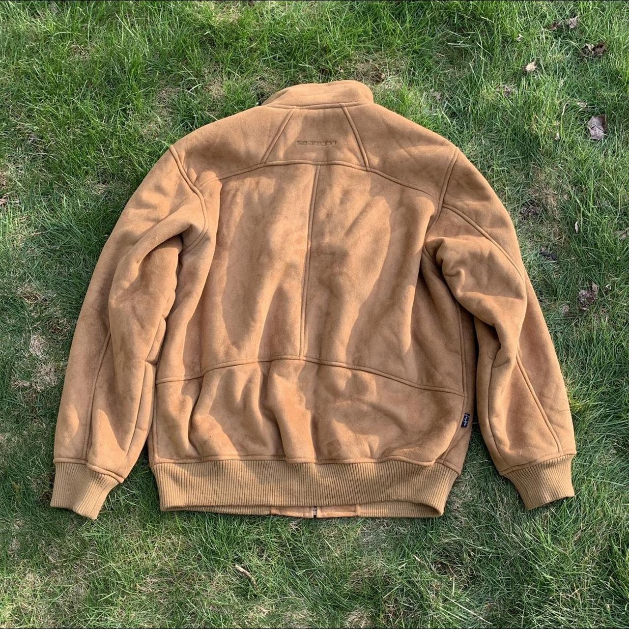 •Vintage SEAN JOHN brown coat with fur lining all... Depop